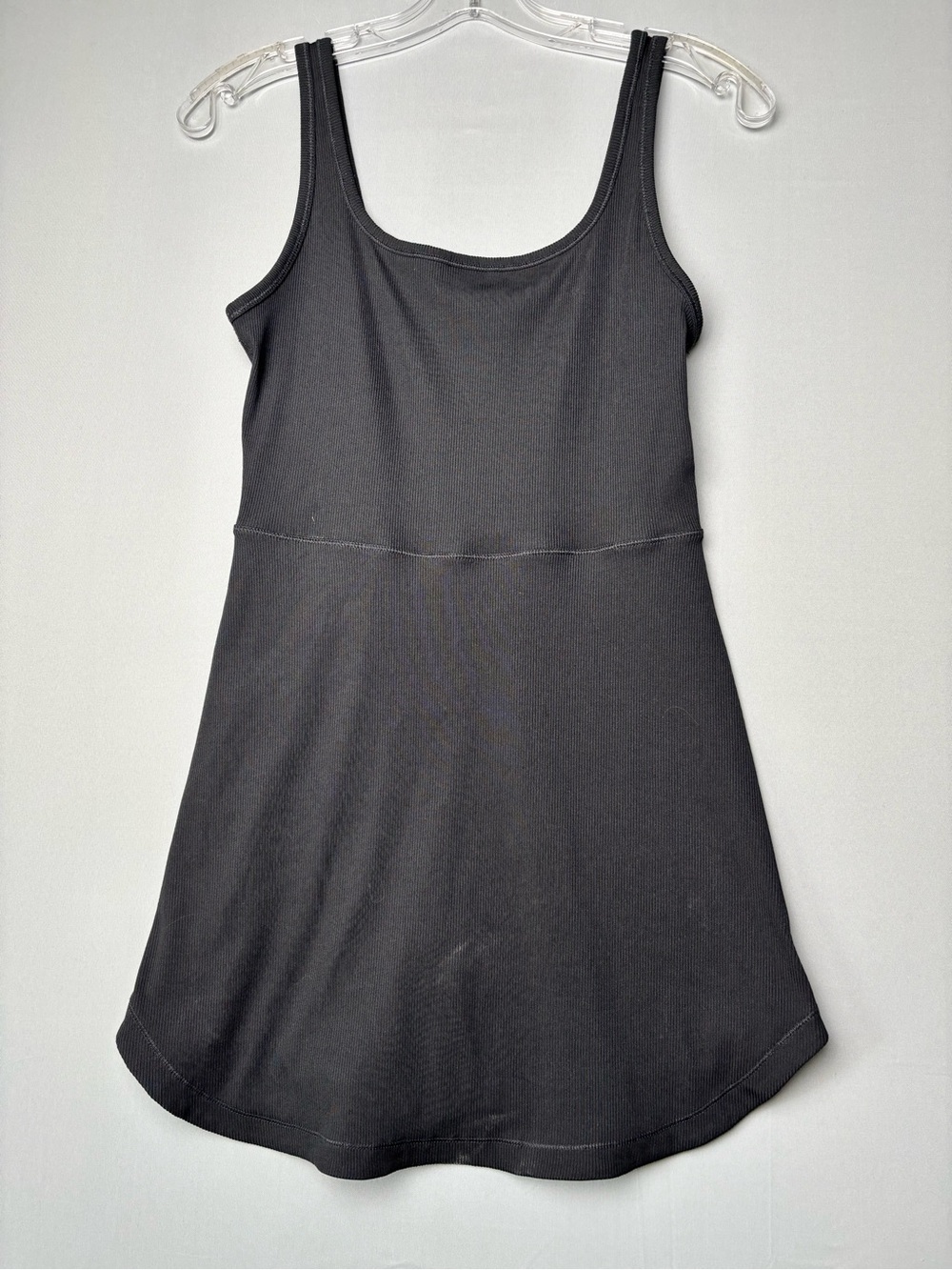 Nike One Dri-FIT Athletic Dress Romper Black Ribbed Built-In Shorts Size Small - Picture 4 of 9
